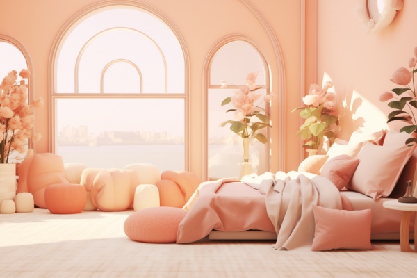 Colour of the Year 2024 by Pantone - Windows in shade 13-1023 Peach Fuzz