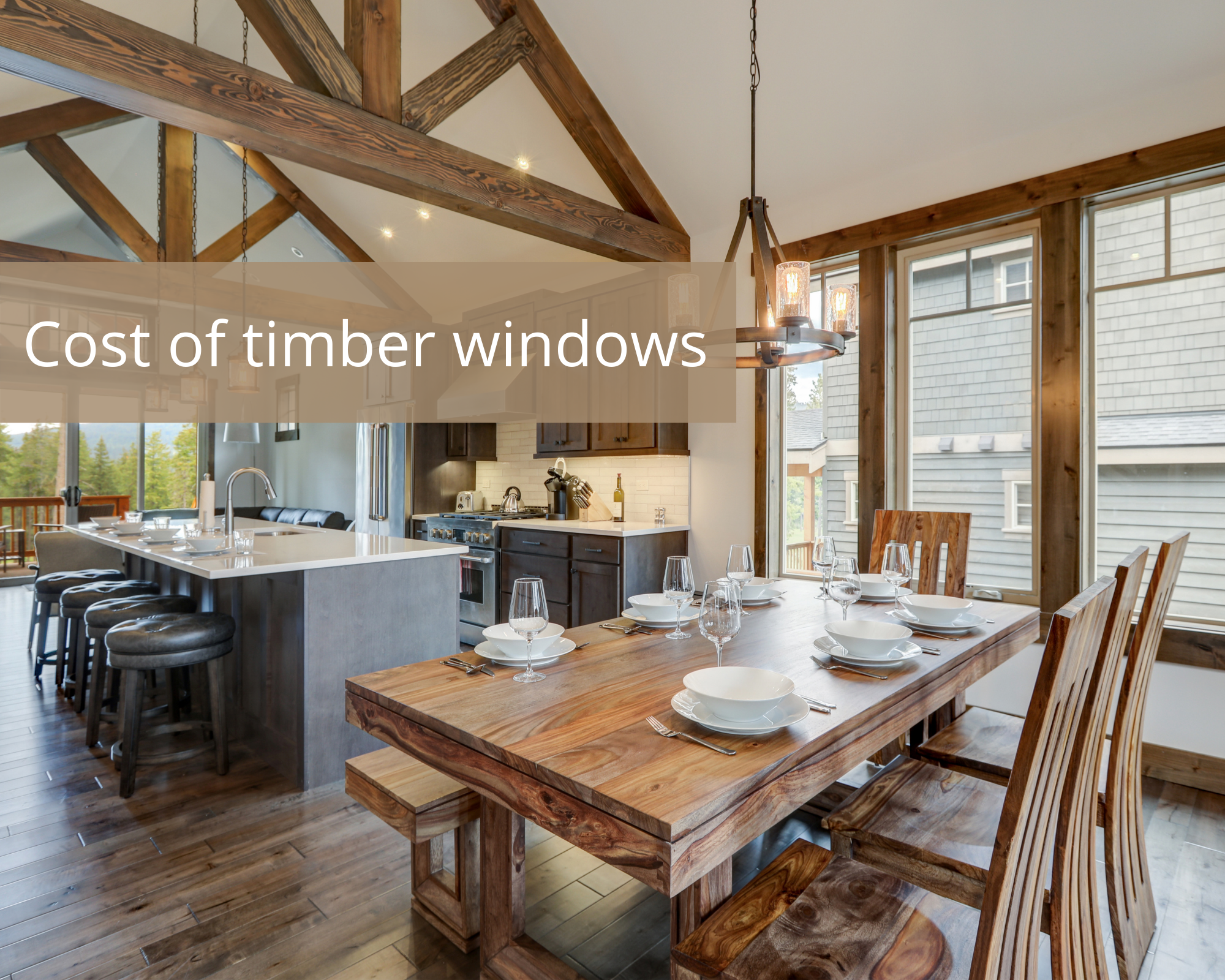 timber windows in the living room