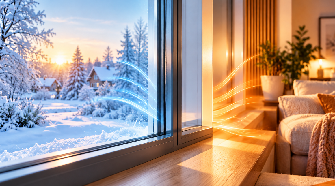 Heat transfer through a closed window