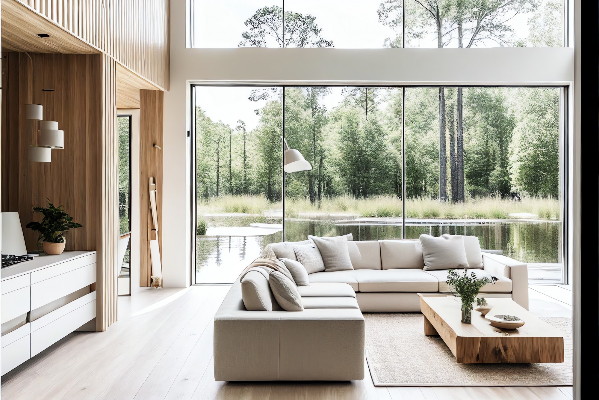 living room panoramic windows