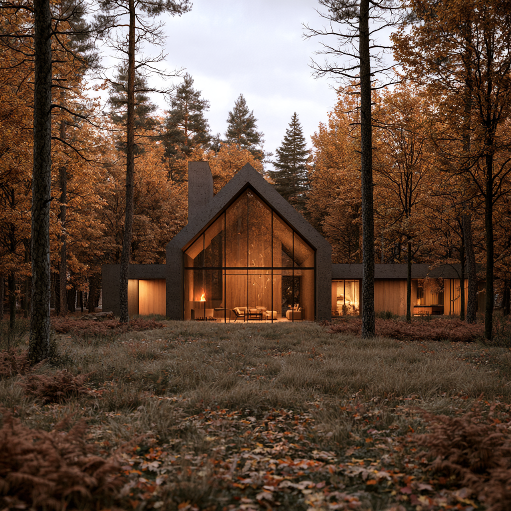 A house in autumn