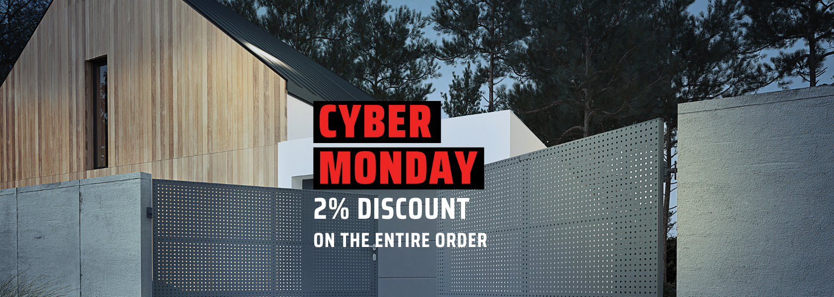 2% discount for Cyber Monday. Take advantage of a special promotion!