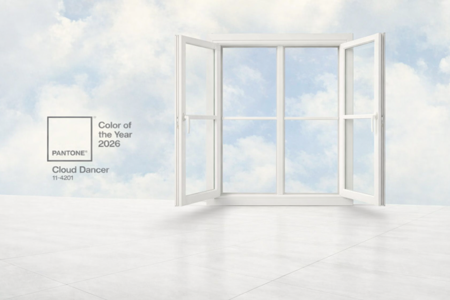 Premium effect: Cloud Dancer in window and door joinery