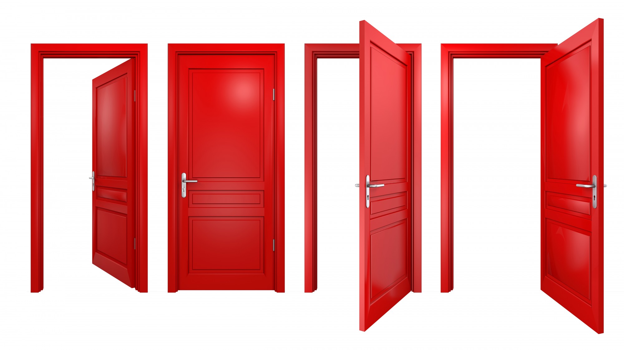 Red front door