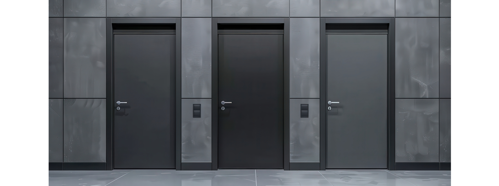 Grey front door