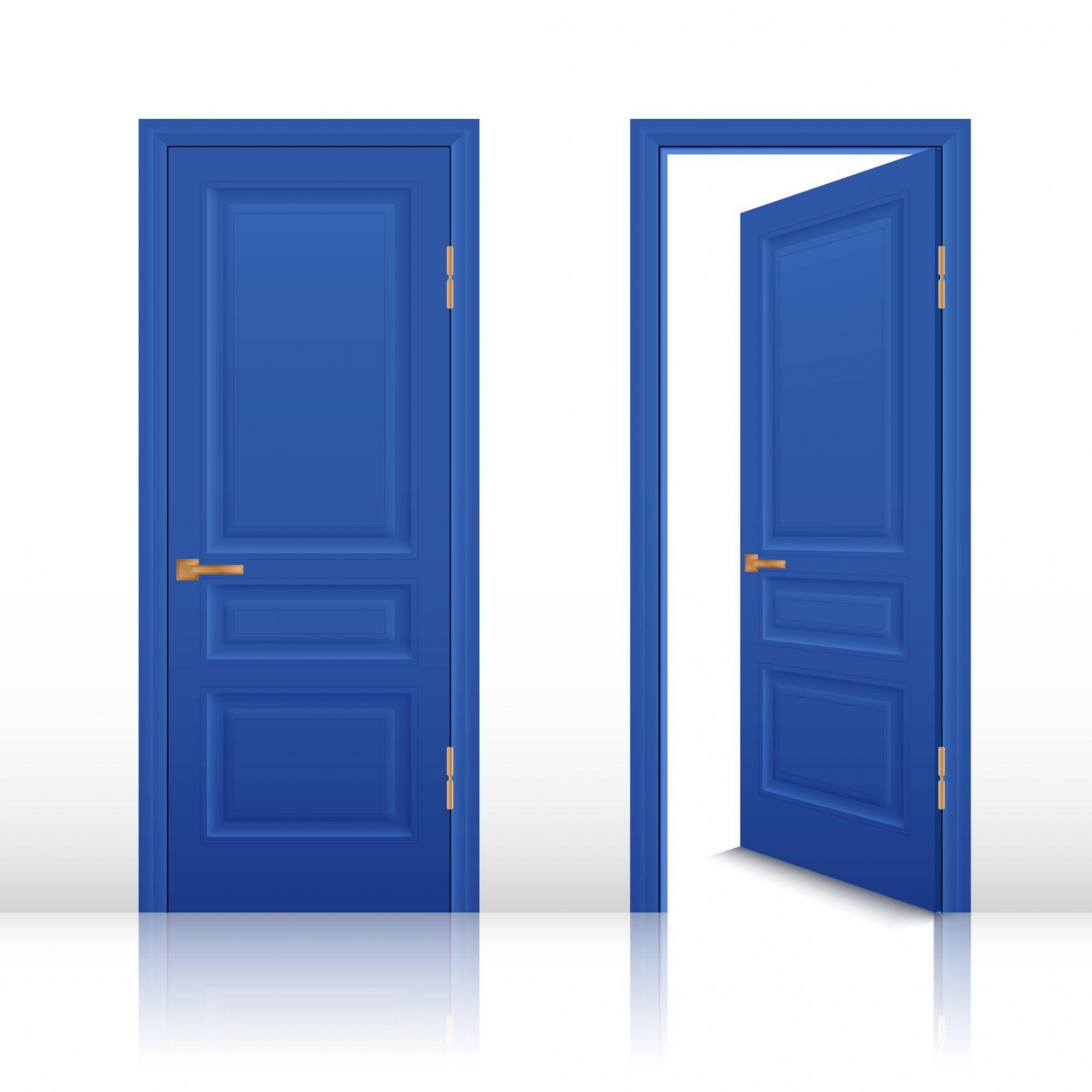 Blue front door