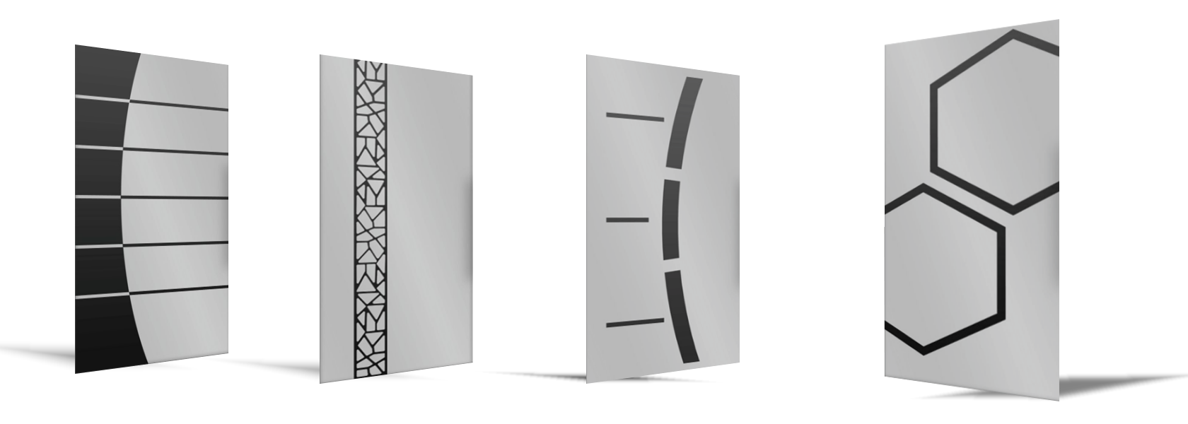 Glass door panel