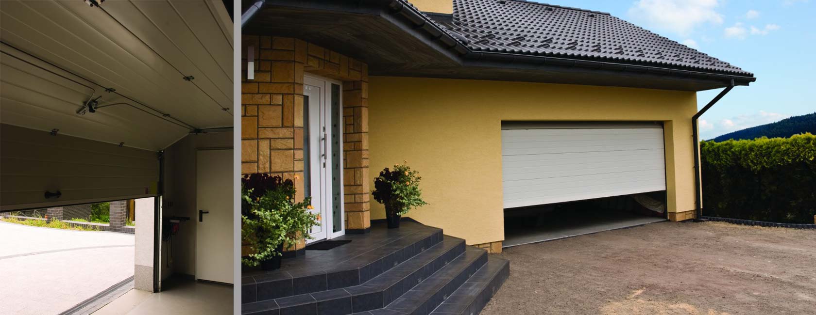 Bespoke Roller Garage Door Roller Shutter Garage Door With Side Doors