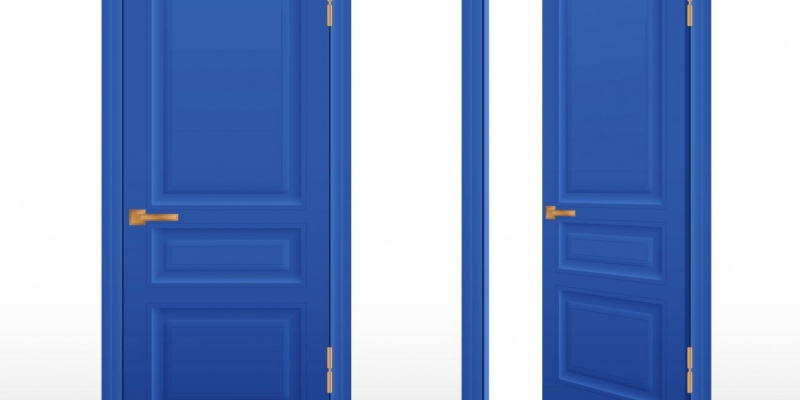 Blue front door